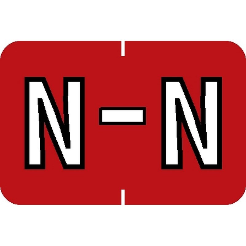 Barkley ABKM Compatible "N" Labels, Laminated Stock, 1" X 1-1/2" Individual