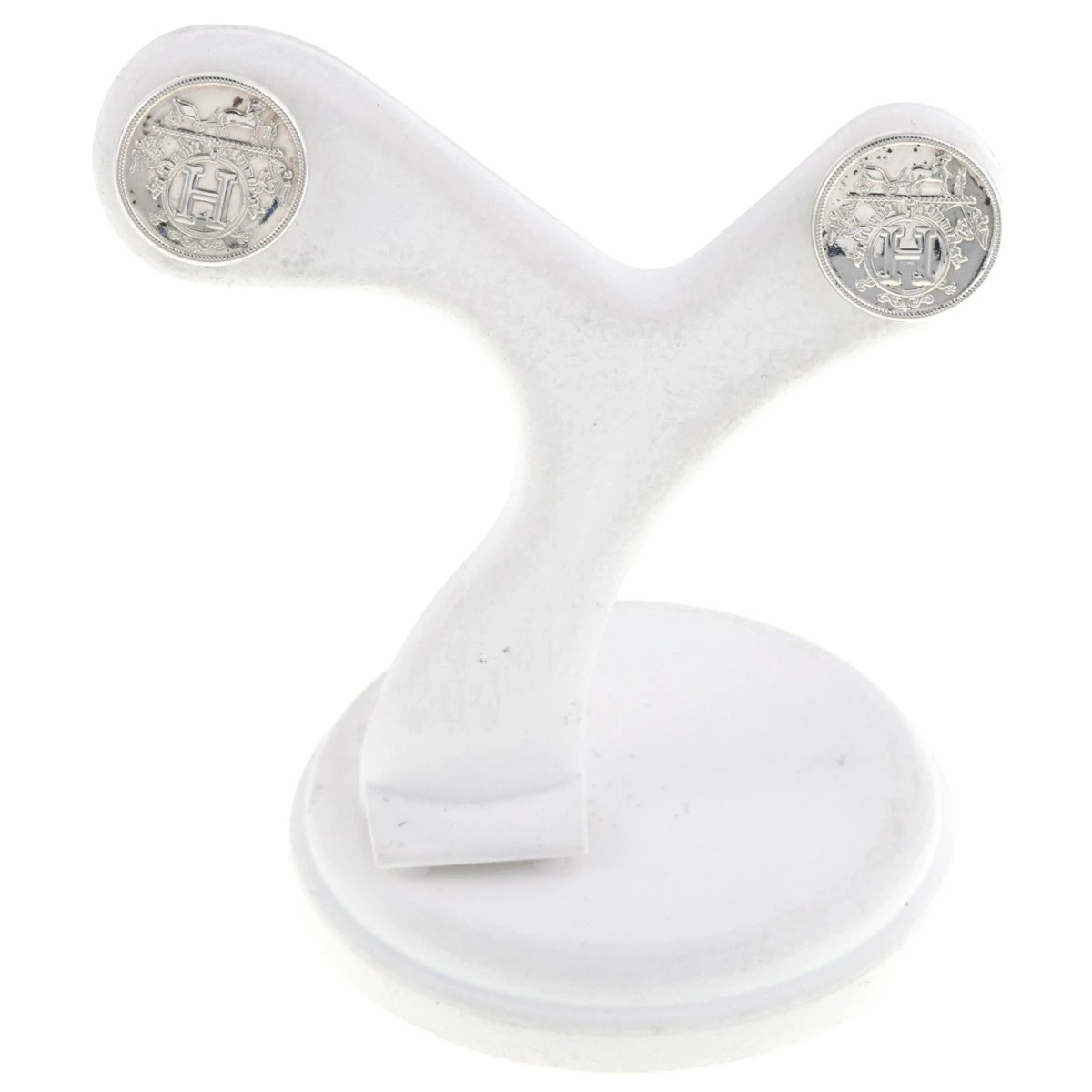 Used HERMES Ex Libris TPM Earrings Sv.925 A 157593