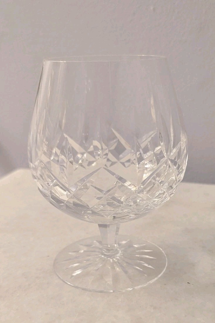 Signed Waterford Crystal Lismore Brandy Snifter Glass - MINT