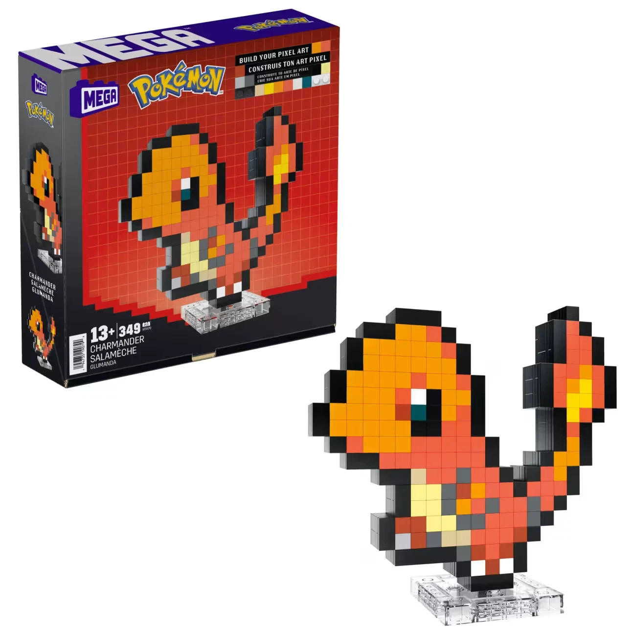 MEGA Pokémon Pixel Art Charmander Building Set Discontinued Rare Out of Stock