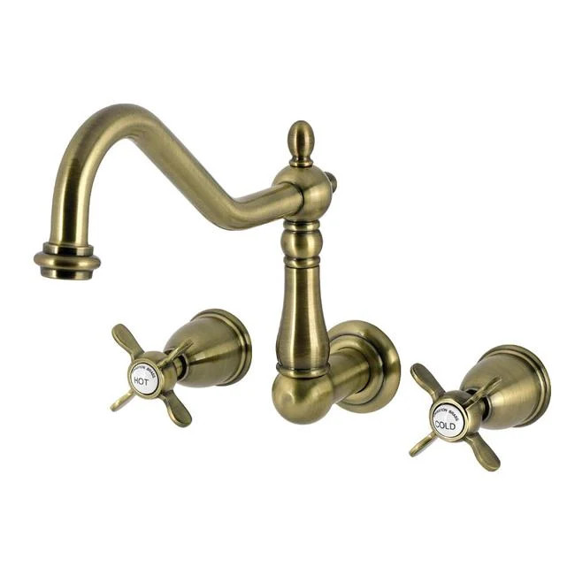 Kingston Brass KS1023BEX 13 x 11.62 x 7.93 in. Essex Two-Handle Wall Mount Ro...
