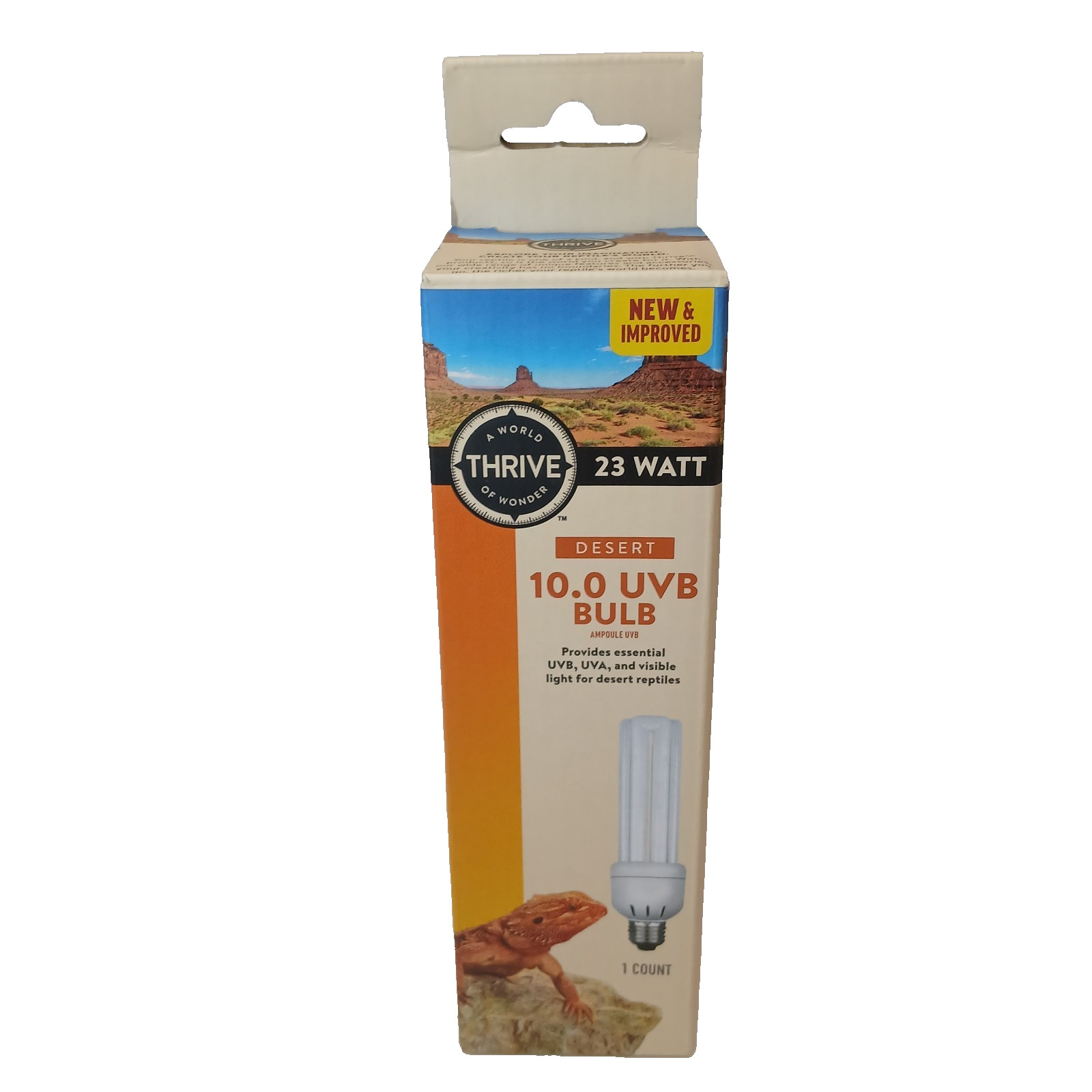 Thrive Desert 10.0 UVB Bulb 23 Watt for Desert Reptiles BRAND NEW