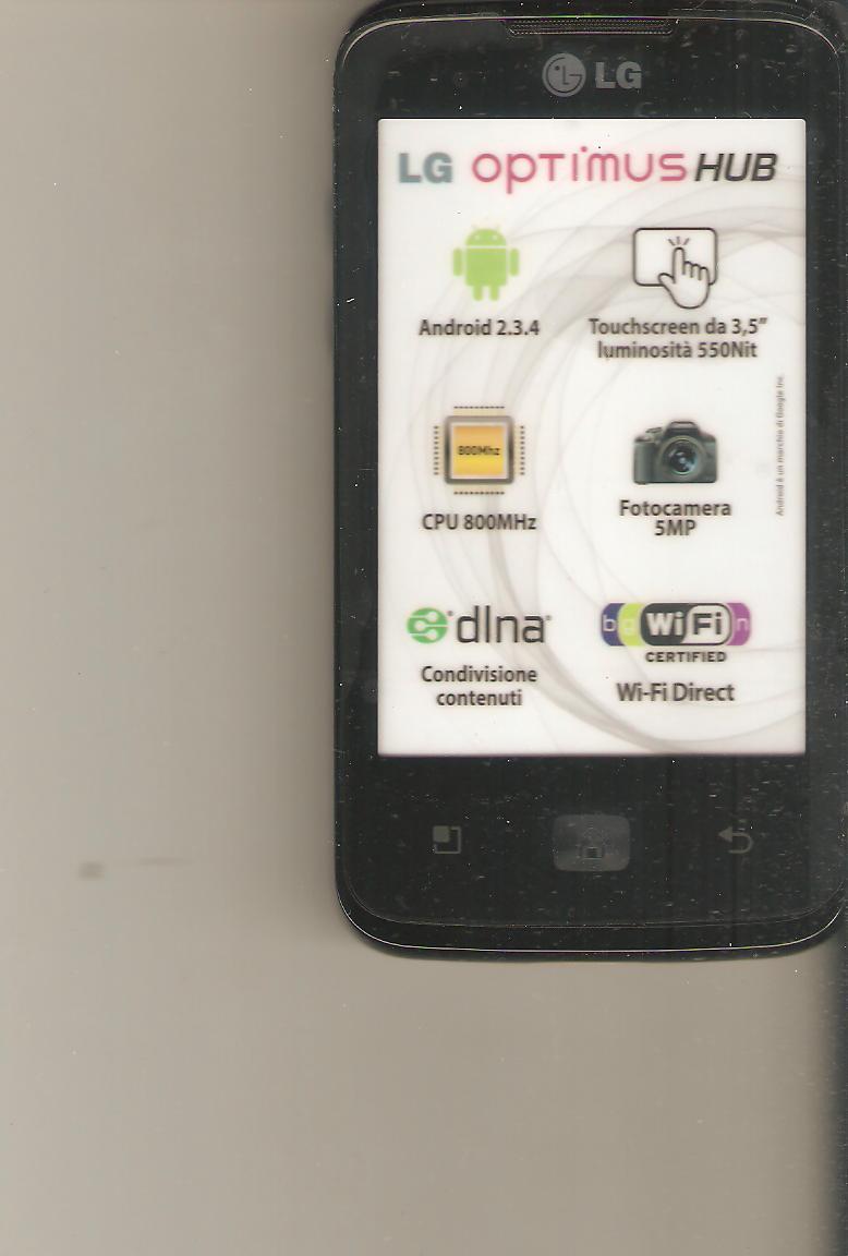 FAKE SHOWCASE PHONE - DUMMY - LG OPTIMUS HUB (IS NOT A PHONE)