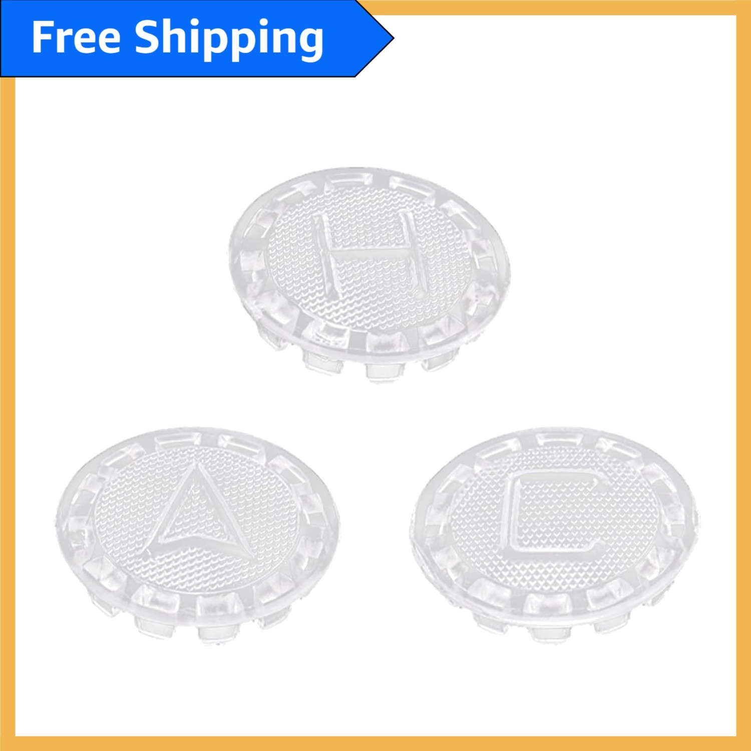 Elegant 3pcs Acrylic Faucet Knob Replacement Set - Clear Hot/Cold Indicators