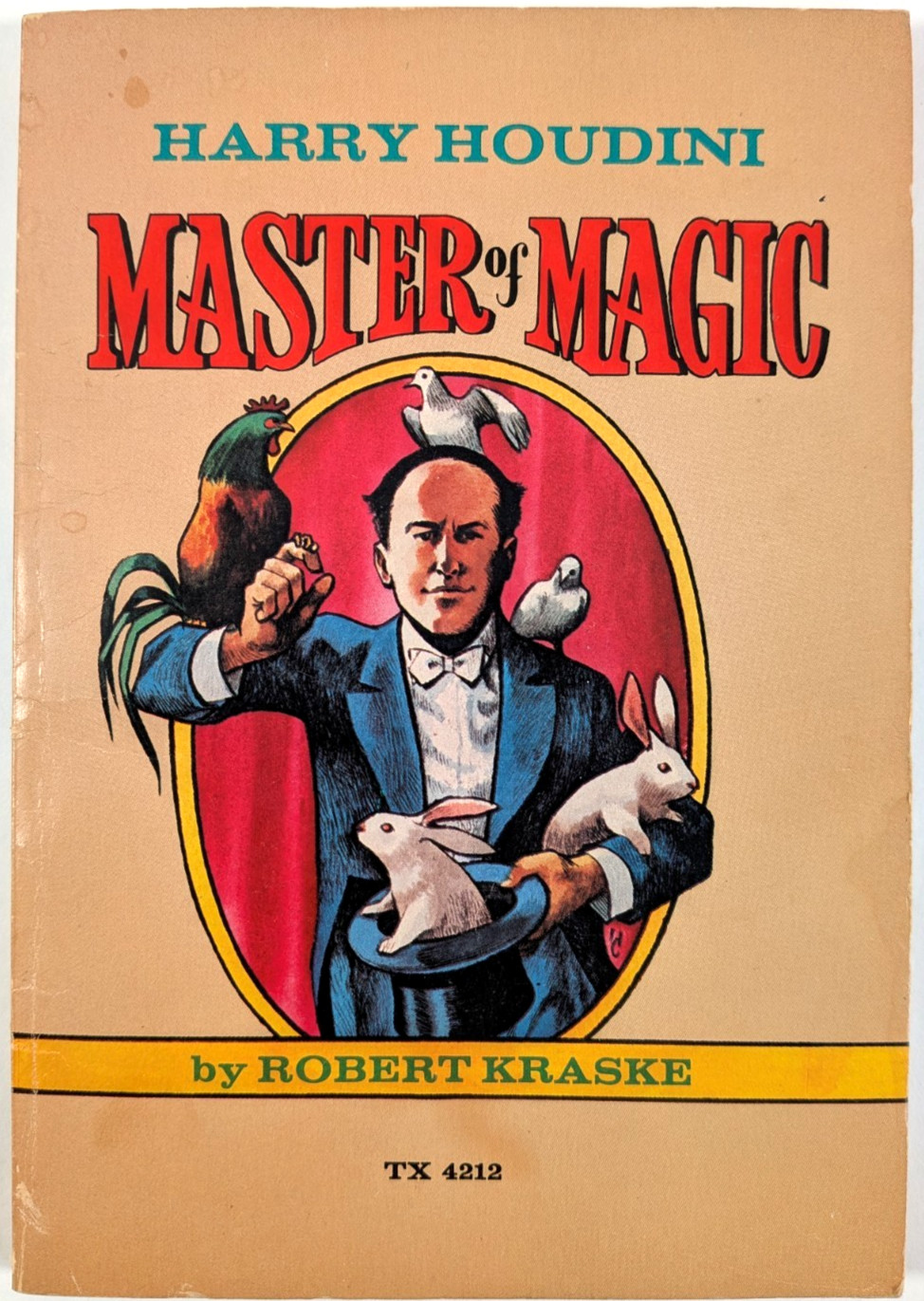 1978 Harry Houdini Master of Magic by Robert Kraske Scholastic Softcover
