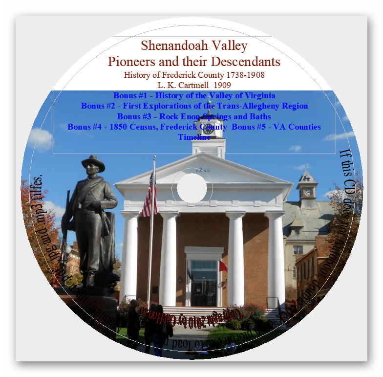 Shenandoah Pioneers-Frederick County Virginia History + 4 Bonus Books & Timeline