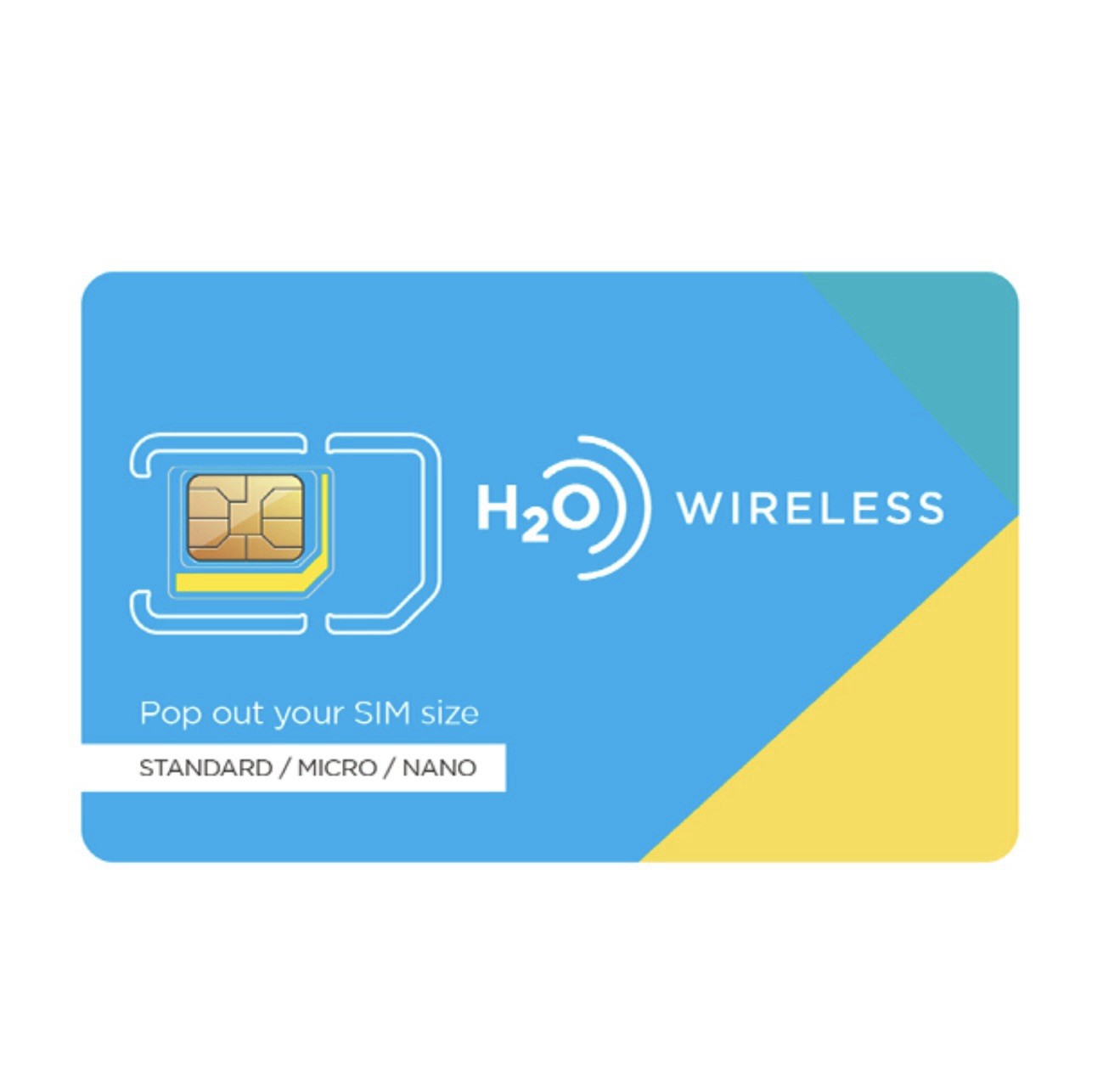 3-MONTH H2O Wireless SIM Card with $20 Month Plan