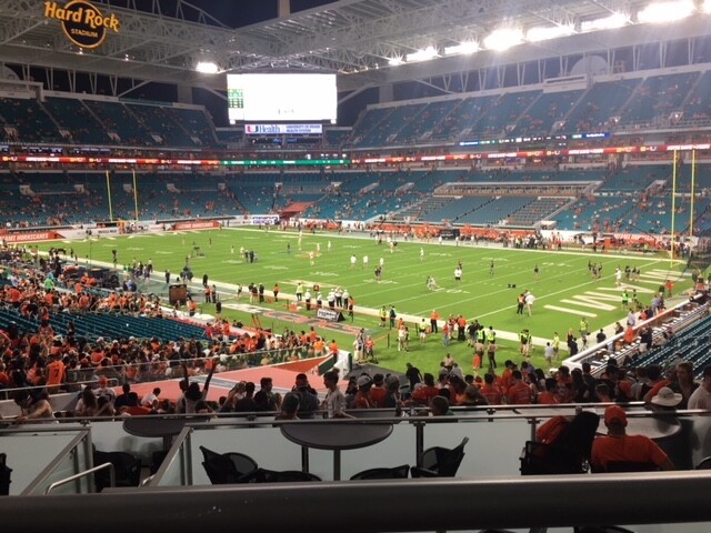 2-4  TICKETS MIAMI HURRICANES vs BOSTON COLLEGE 11/28 - FRONT ROW CLUB SEATING!