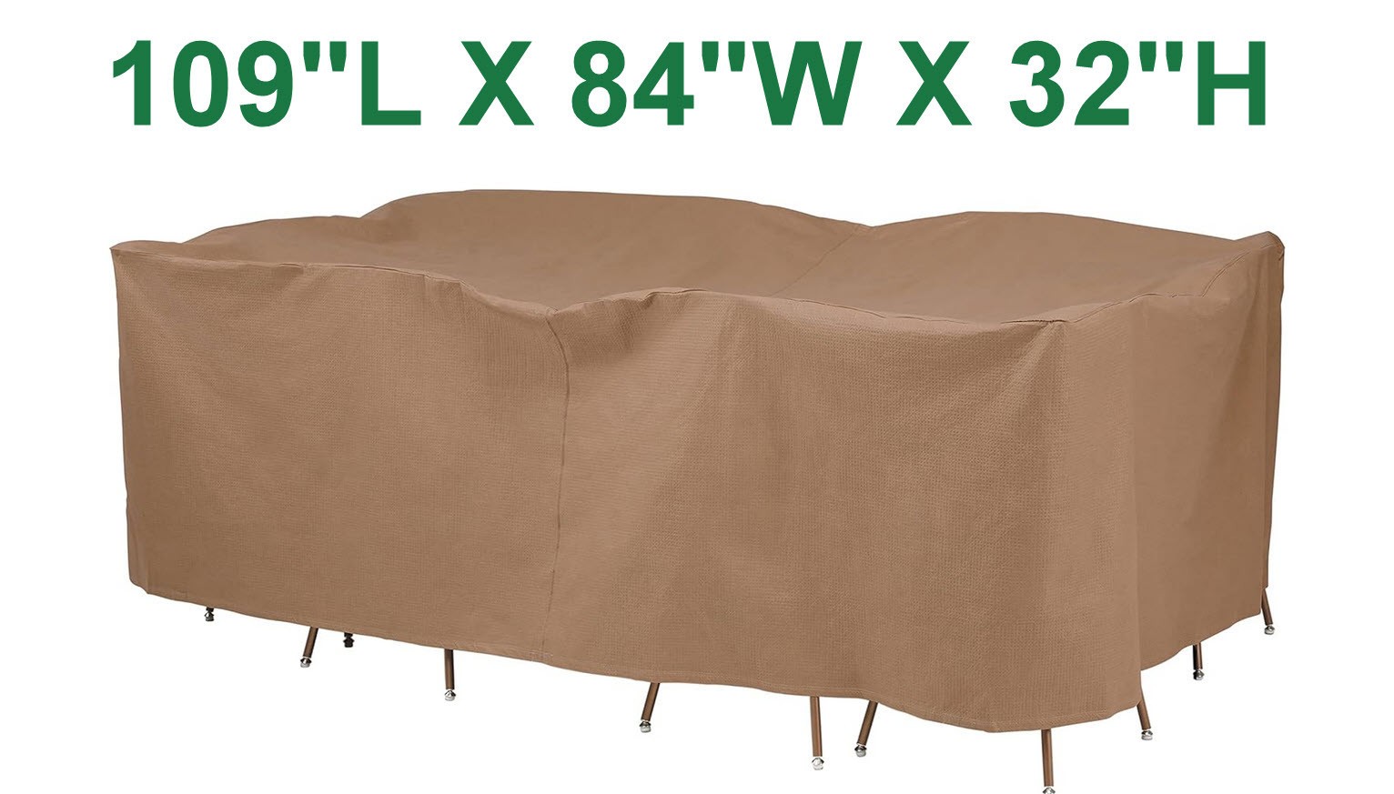 Duck Covers ETO10984 109" long Essential Rectangle/Oval Patio Table w/Chairs NEW