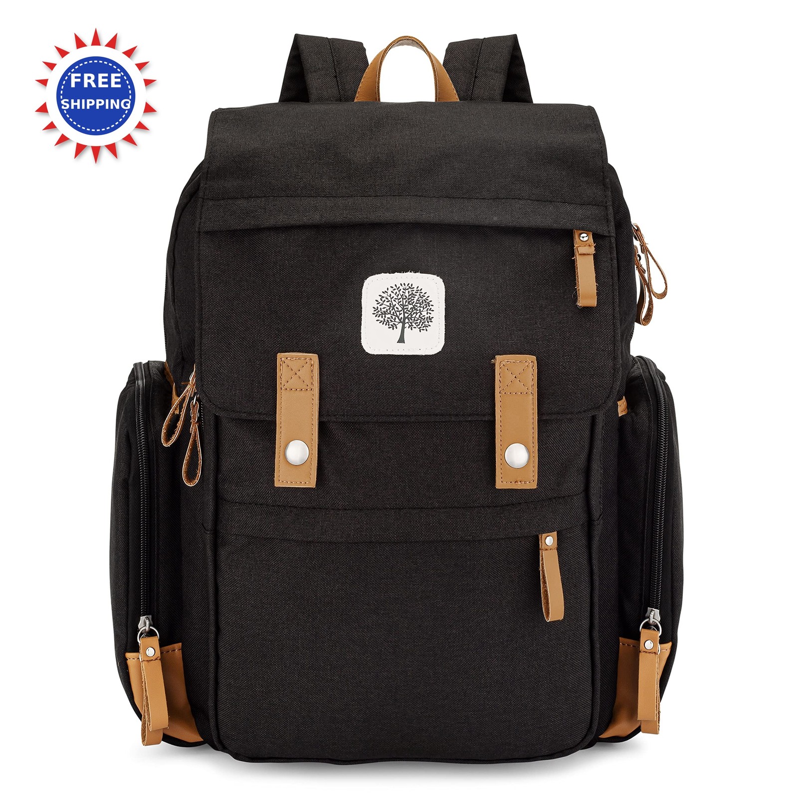 Large Diaper Backpack Insulated Pockets Stroller Straps Changing Pad Parker Baby