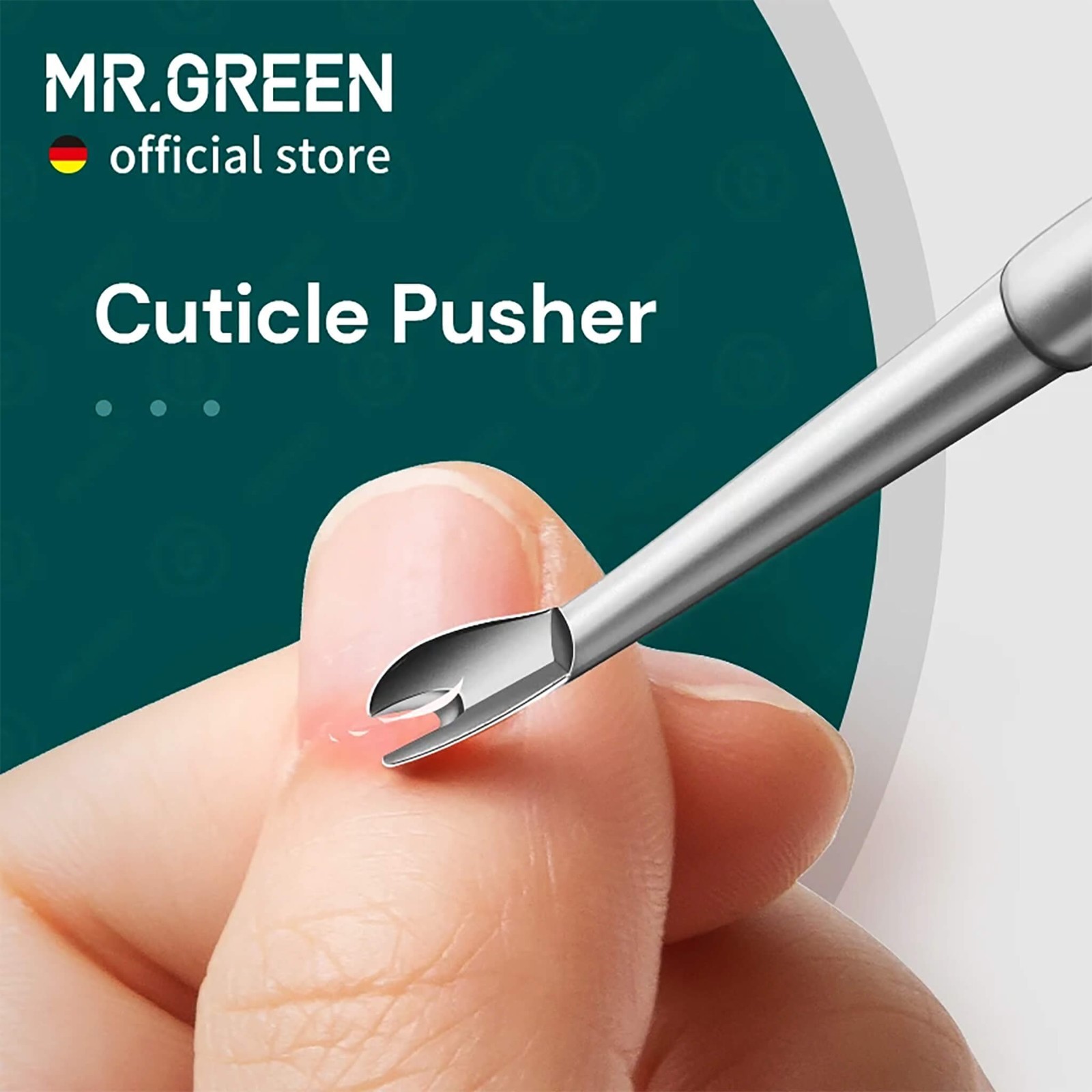 MR.GREEN Stainless Cuticle Pusher Precision Tool
