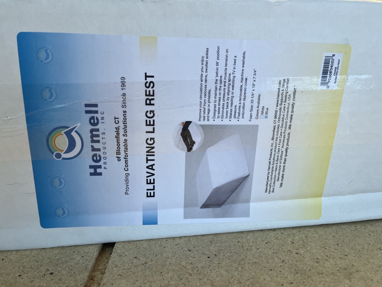 Hermell Products FW4020 Elevating Leg Rest - Leg Support Pillow