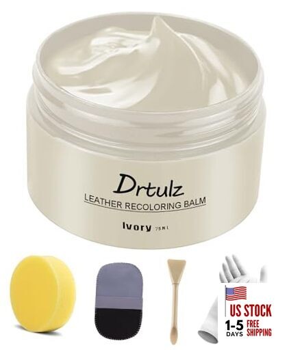 Leather Recoloring Balm, Leather Color Restorer Conditioner, Leather 75ML Ivory