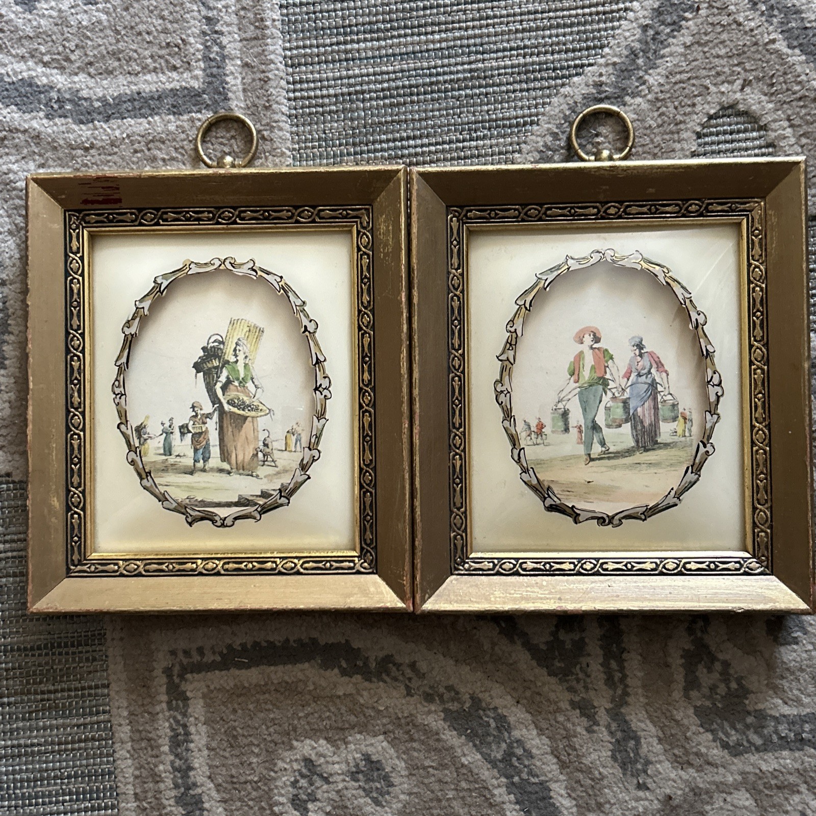 Sungott Art Studios Framed Decoupage Set Of Two Pictures New York