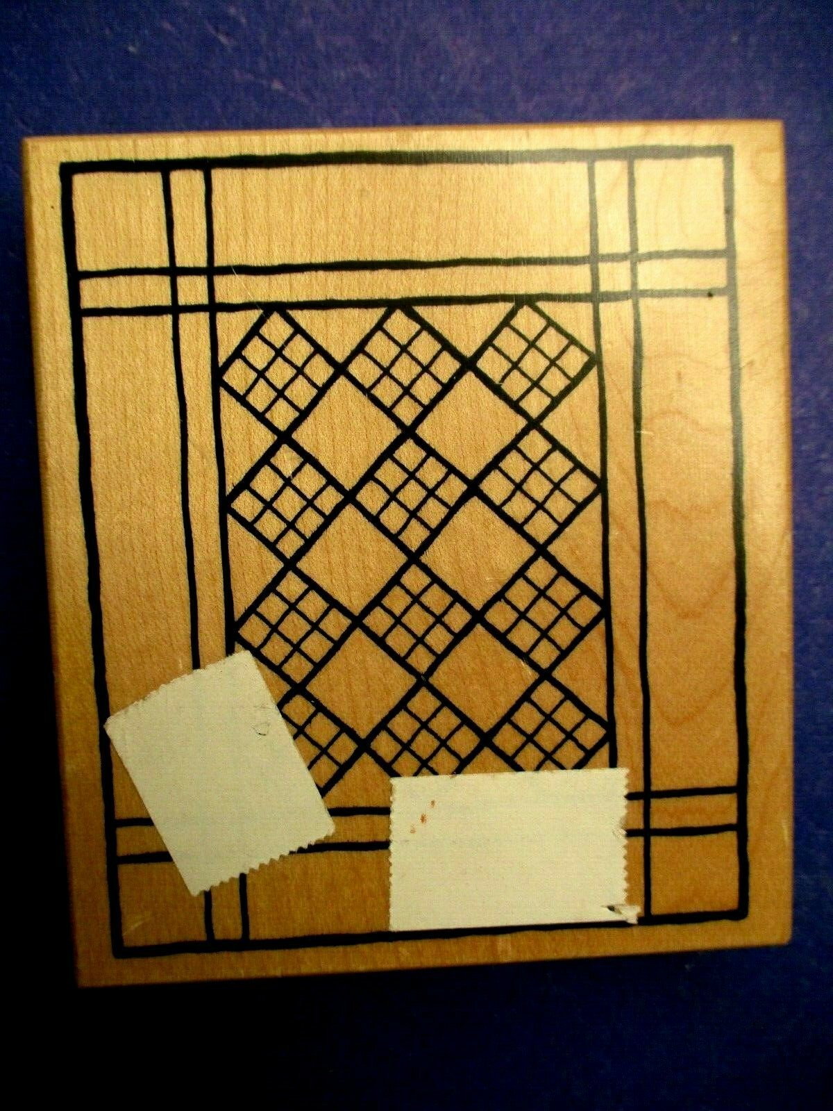 PSX GEOMETRIC DESIGN RUBBER STAMP WOOD MTD K-1339