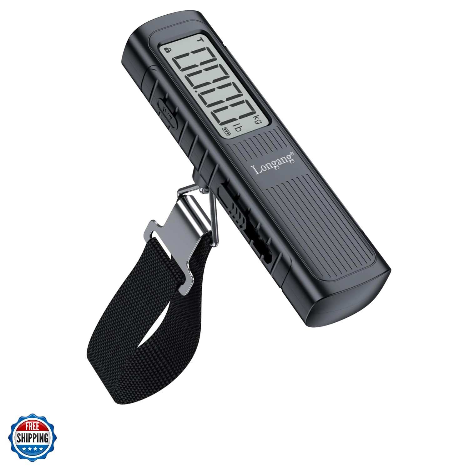 Battery-Free Digital Luggage Scale, 110lbs/50kg Portable Handheld Hanging Sca...