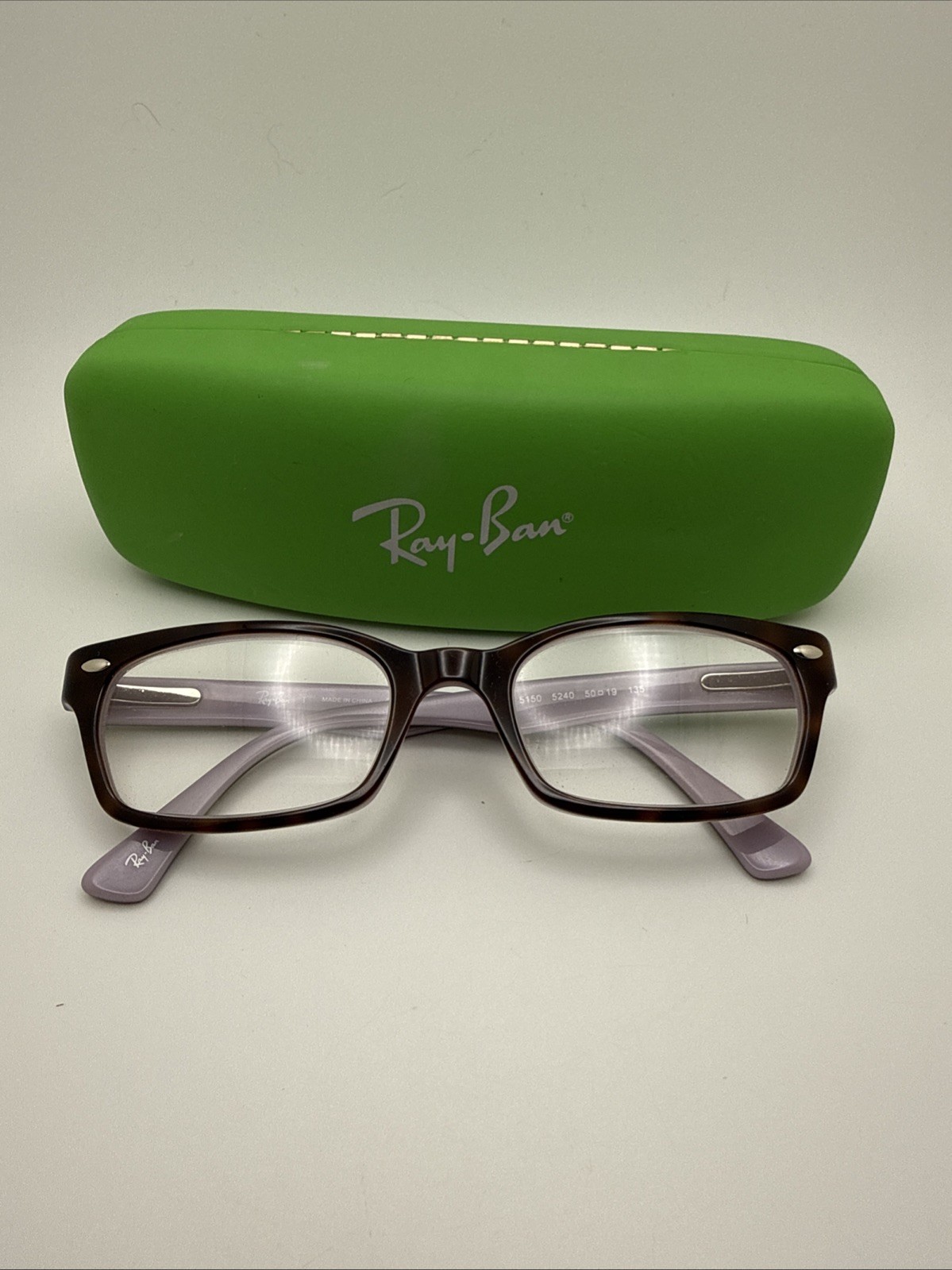 Ray Ban RB5150 524 50/19/135 Tortoise Silver Rectangular Eyeglasses