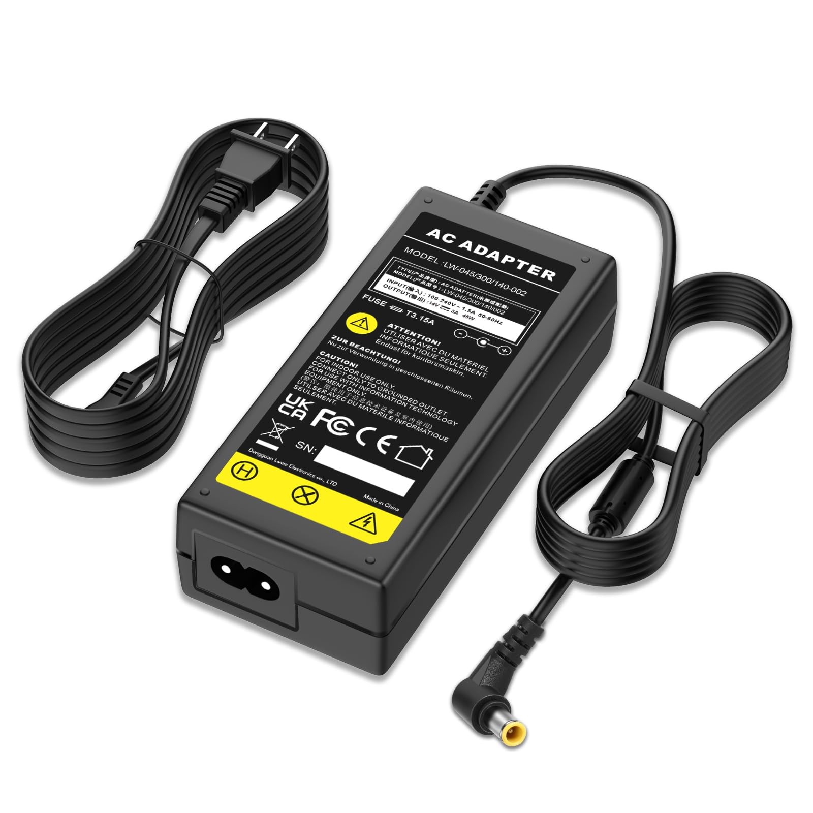 14V AC/DC Adapter Power Supply for Samsung LTM1555B LTM1555X LTM1755X LTM1775...