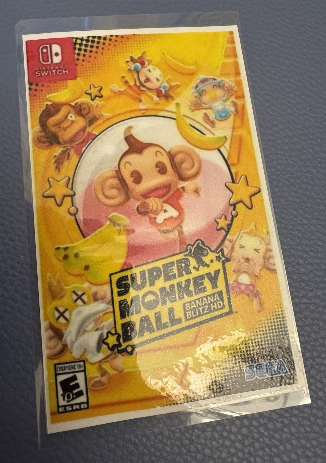 Super Monkey Ball Nintendo Switch Laminated Store Shelf ***Display Card ***ONLY
