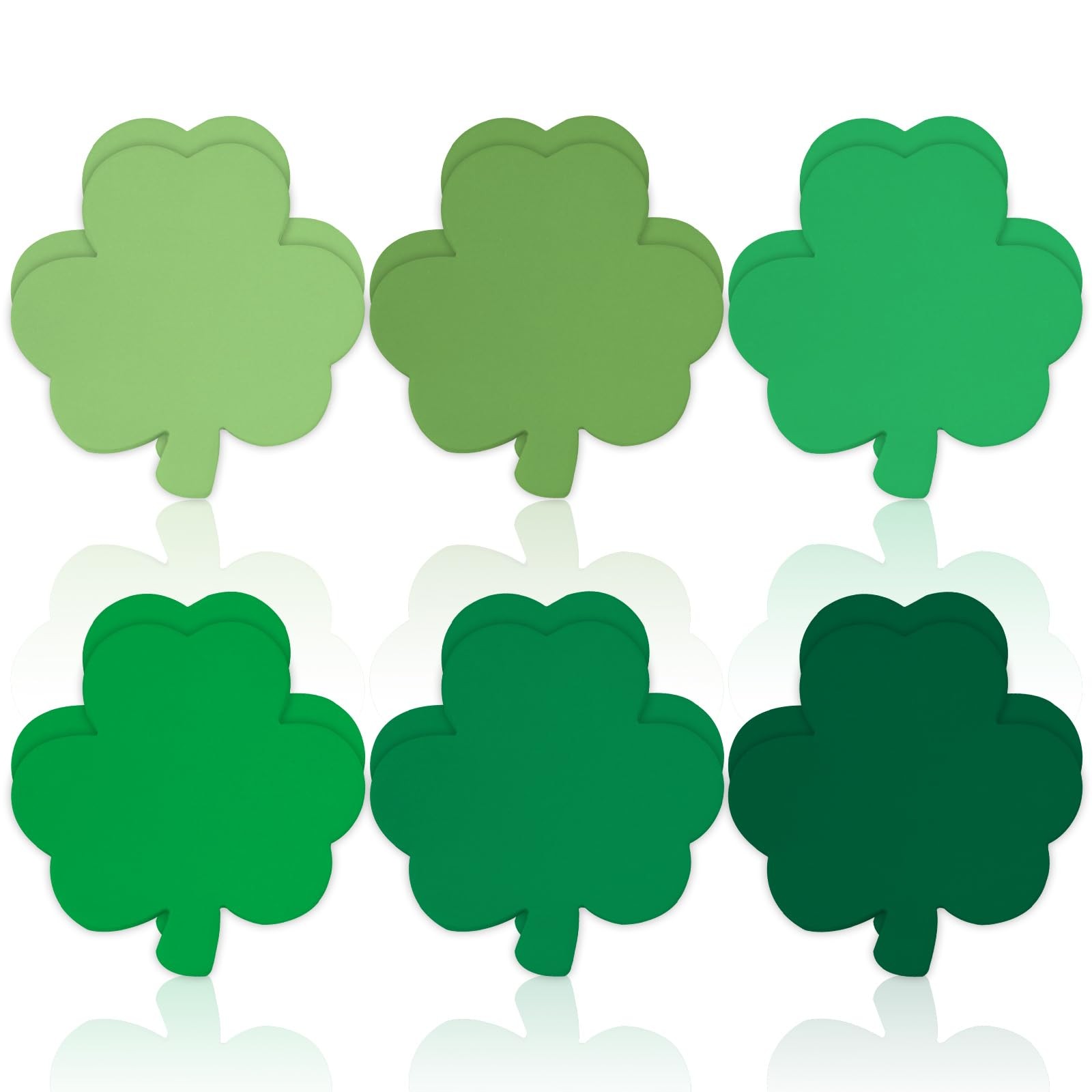 JarThenaAMCS 24 Pack St. Patrick's Day Shamrock Sticky Notes 3 inch, Green 