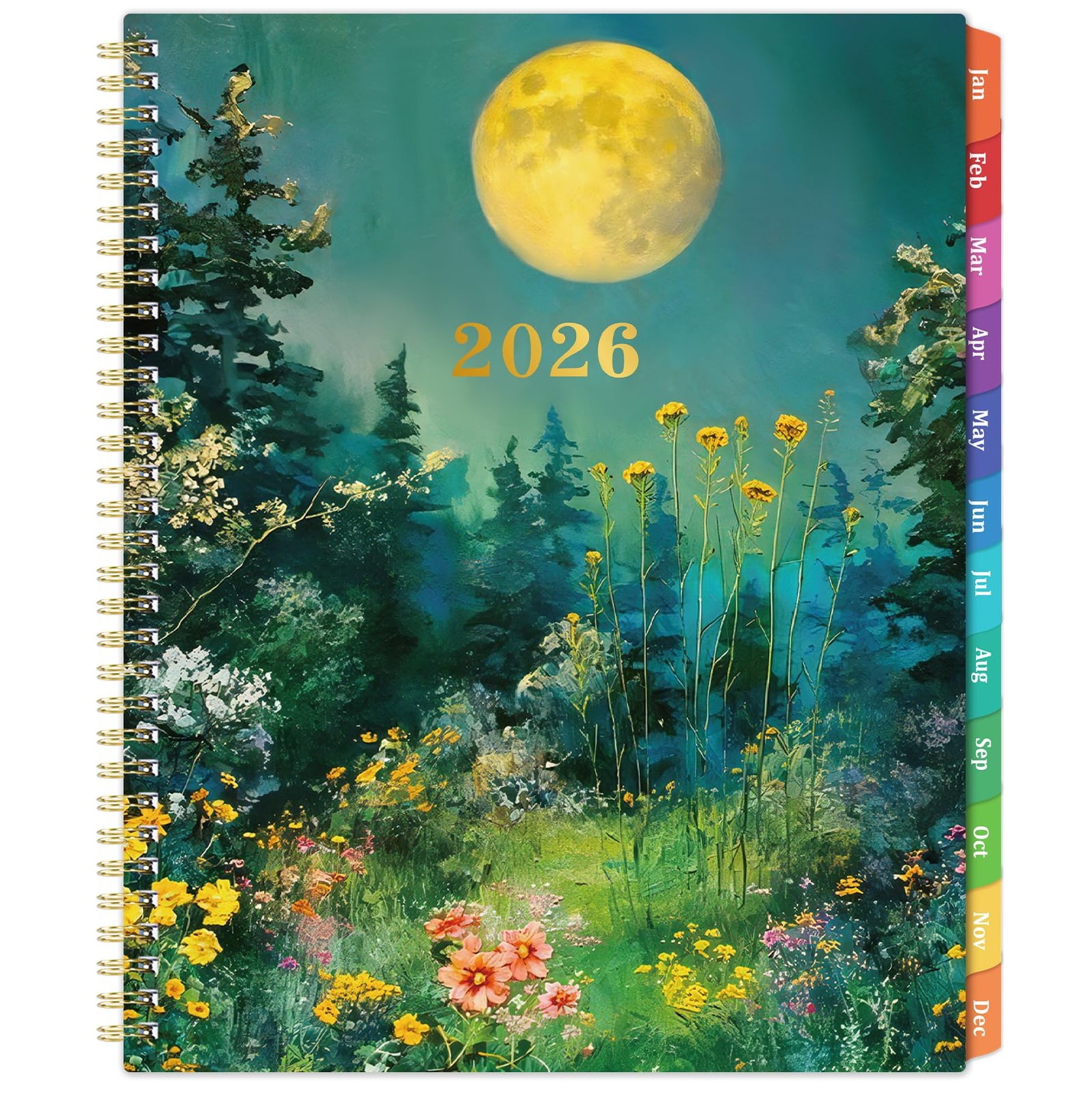 2026 Planner - 2026 Weekly and Monthly from Jan. 9x11 inches, Green 