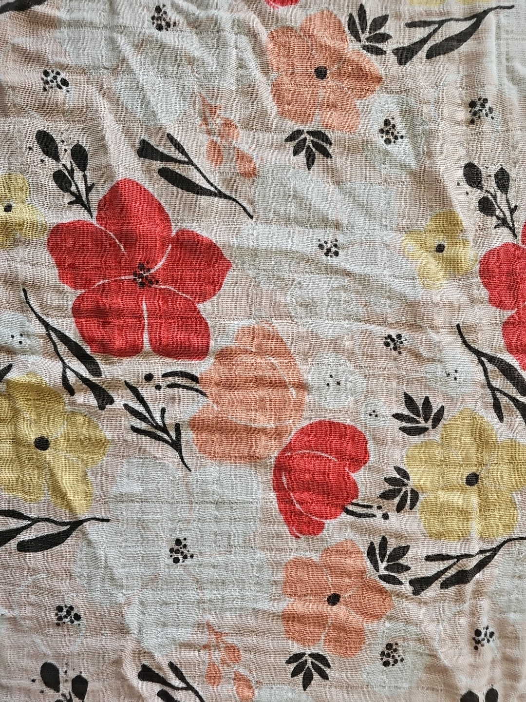 Poppy Floral Aden & Anais.  BABY WRAP. Security Blanket