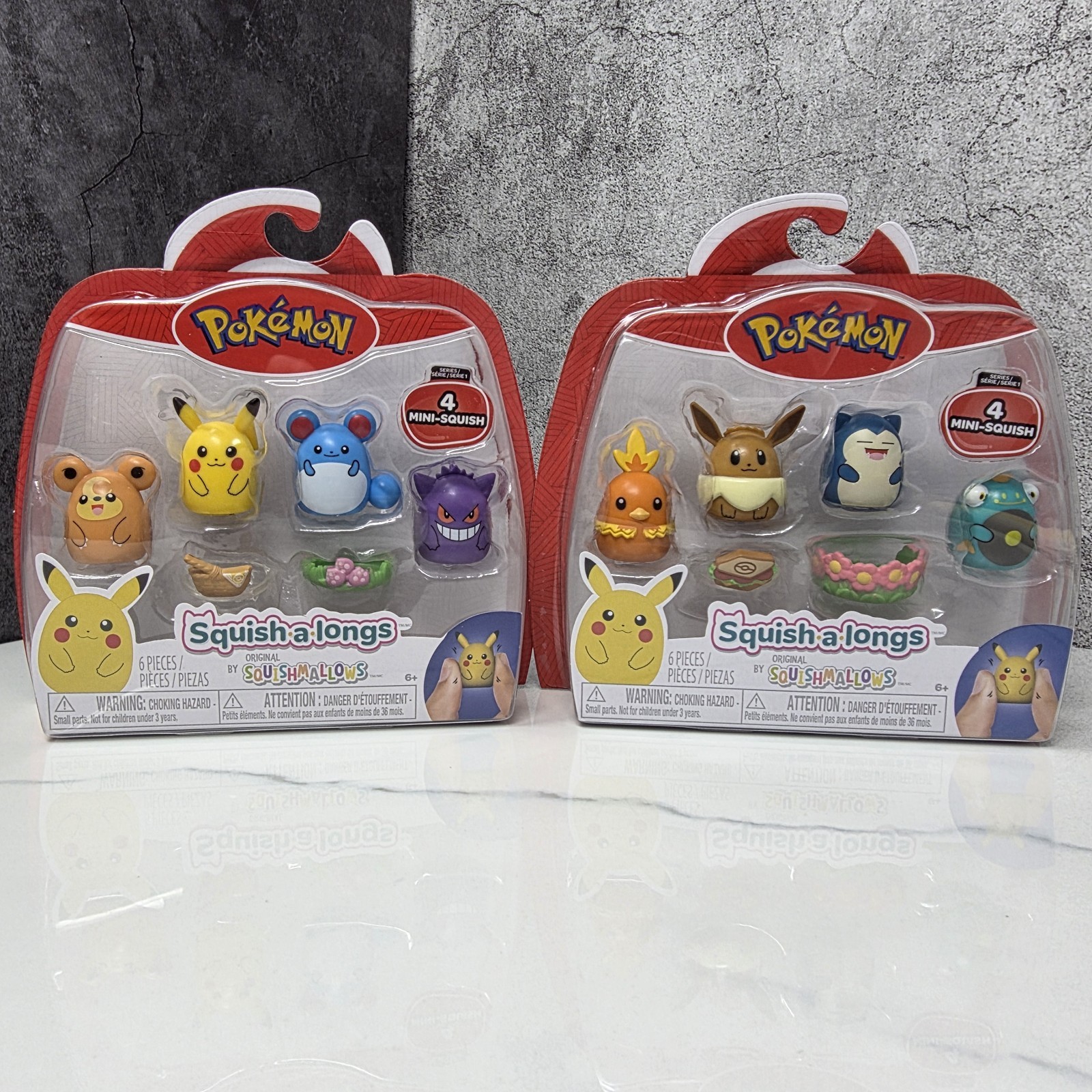 Pokemon Squish-a-longs Series 1 Mini Squish Complete Set - By Squishmallows
