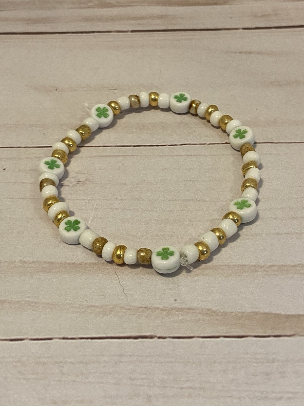 St Patrick Bracelet Shamrock Bracelet Beaded Bracelet Girls Teens Jewelry Gifts