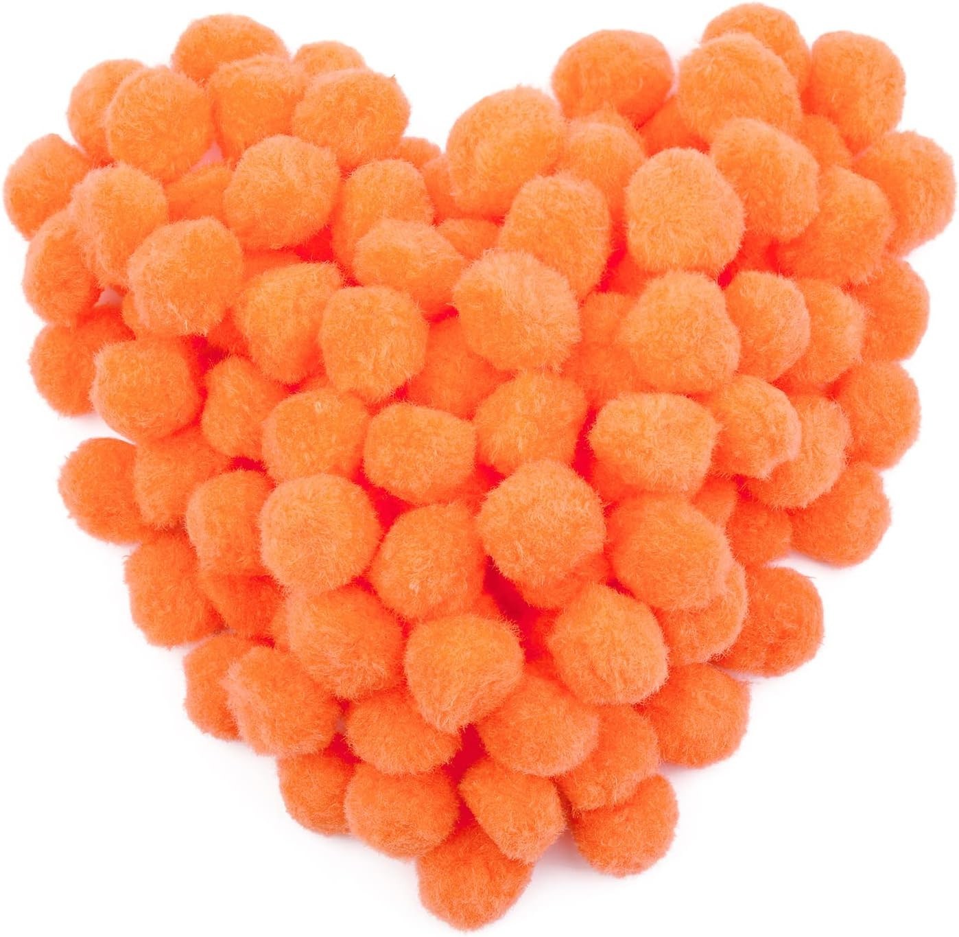 Orange Craft Pom Poms 1 Inch 150 Pieces Fuzzy Pom Pom Balls DIY Crafts