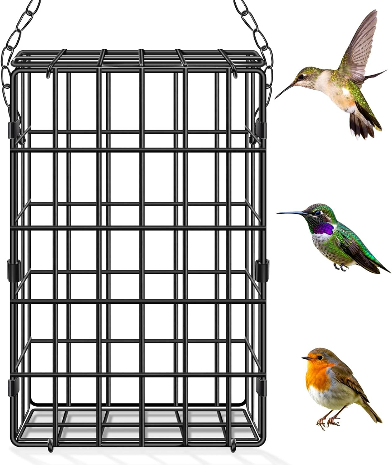 Reusable Metal Nest Material Holder, Metal Cage for Bird Nesting Supplies - Bird