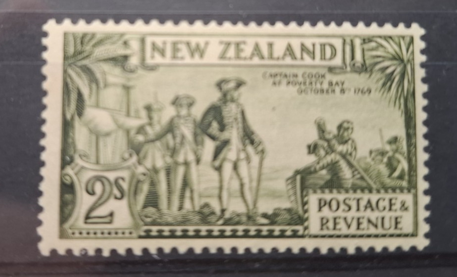 New Zealand 1935 2s olive-green, hinged mint single value