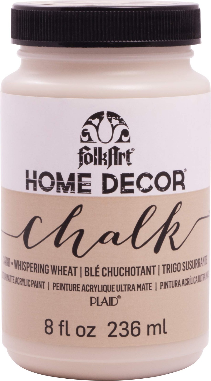 FolkArt 8oz Chalk Paint Whispering Wheat Furniture Craft Home Decor Matte Finish
