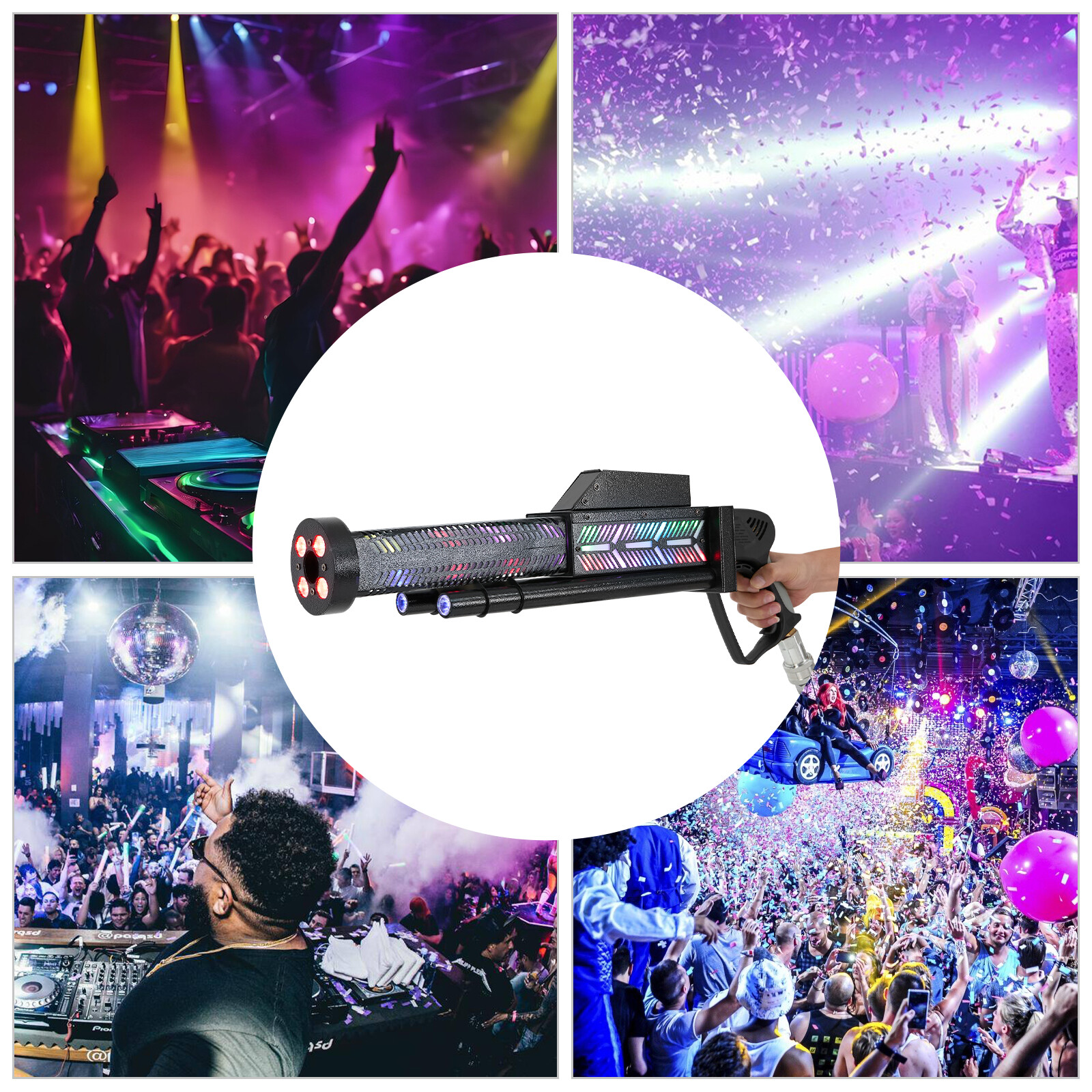 LED CO2 Handheld Cryo Gun LED CO2 Cryo Cannon Special Effects Fog Machine Gun