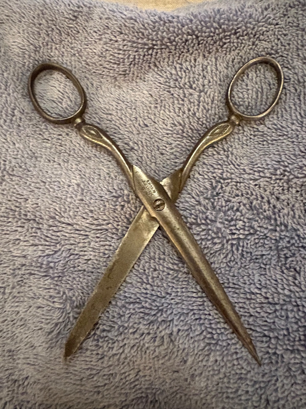 Vintage W.H. Morley & Sons  Scissors Ornate Patterns Germany 6 Inch Diamond