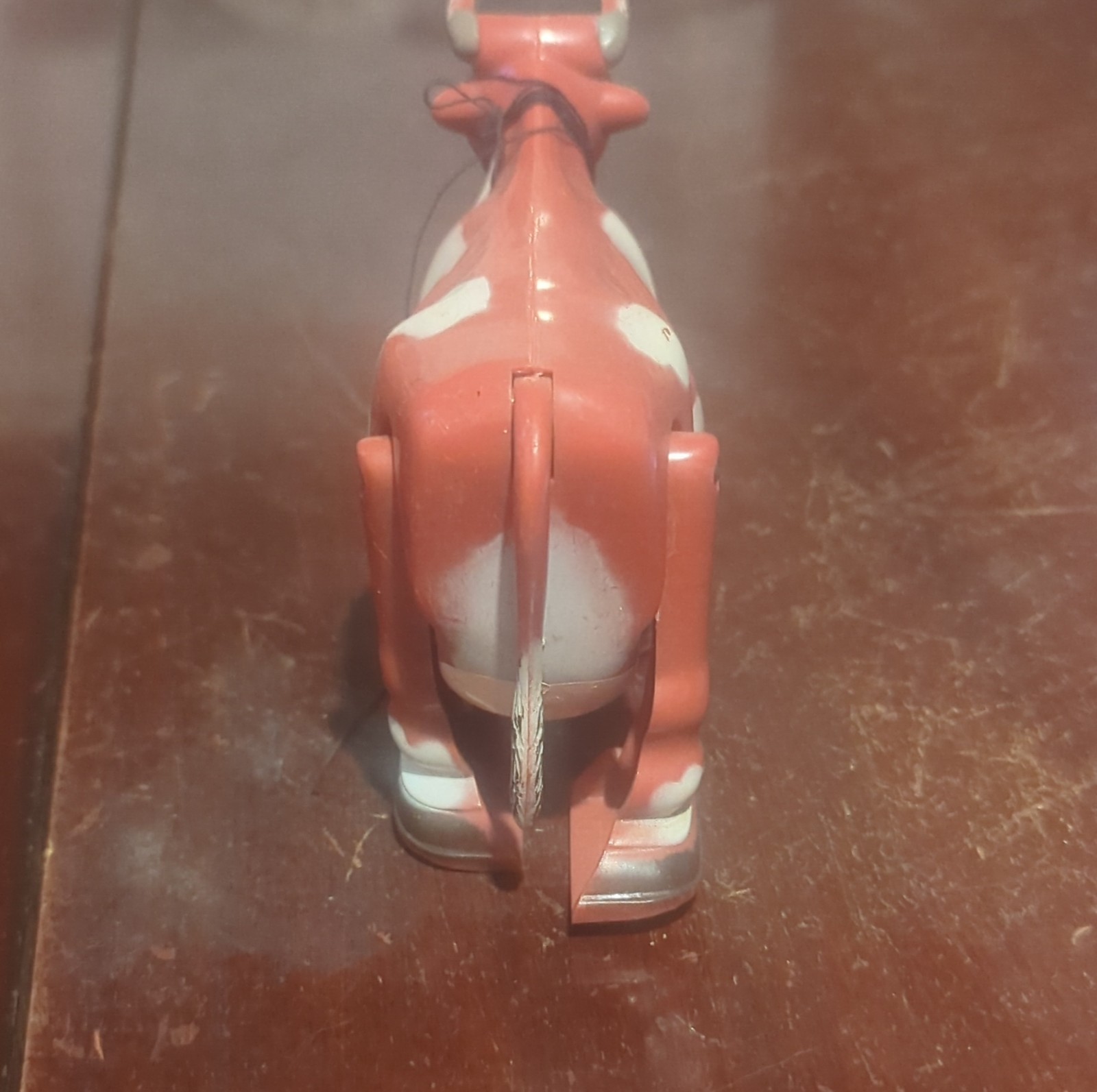 Vintage pull Cow Toy Red and White for Age Level 8-11 Years Collectible