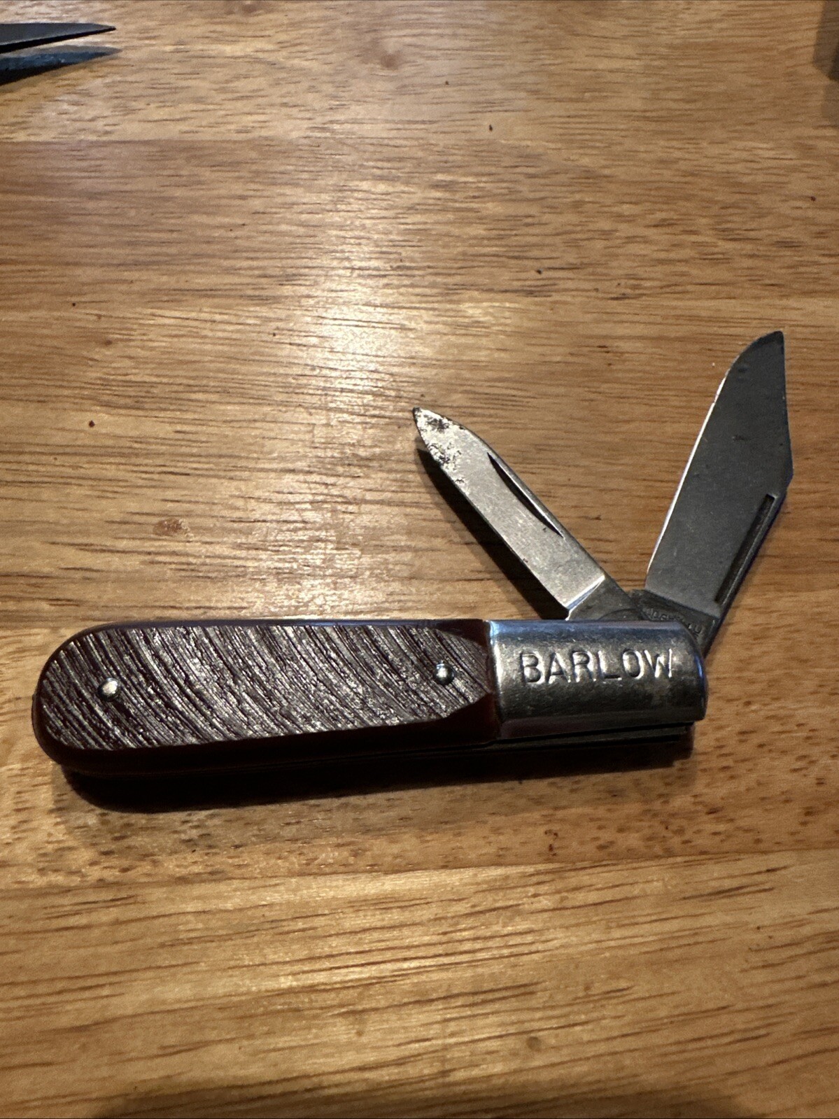 Vintage Barlow Imperial Brown 2 Blade Folding Pocket Knife Prov. RI USA