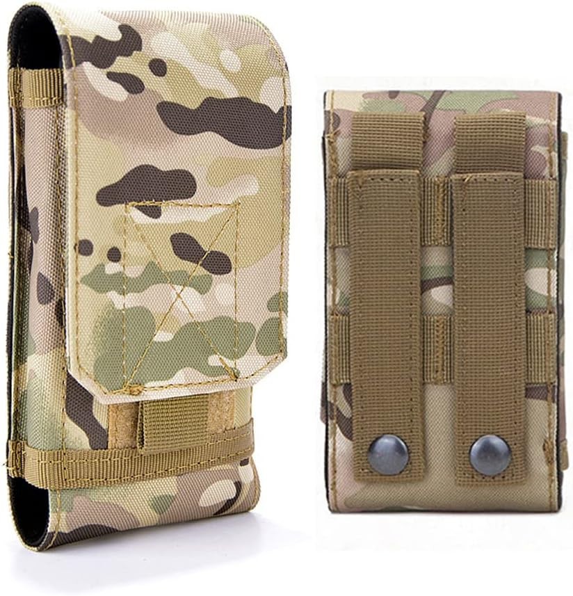 Tactical MOLLE Phone Holster Camo Smartphone Belt Pouch EDC Gear Case Holder