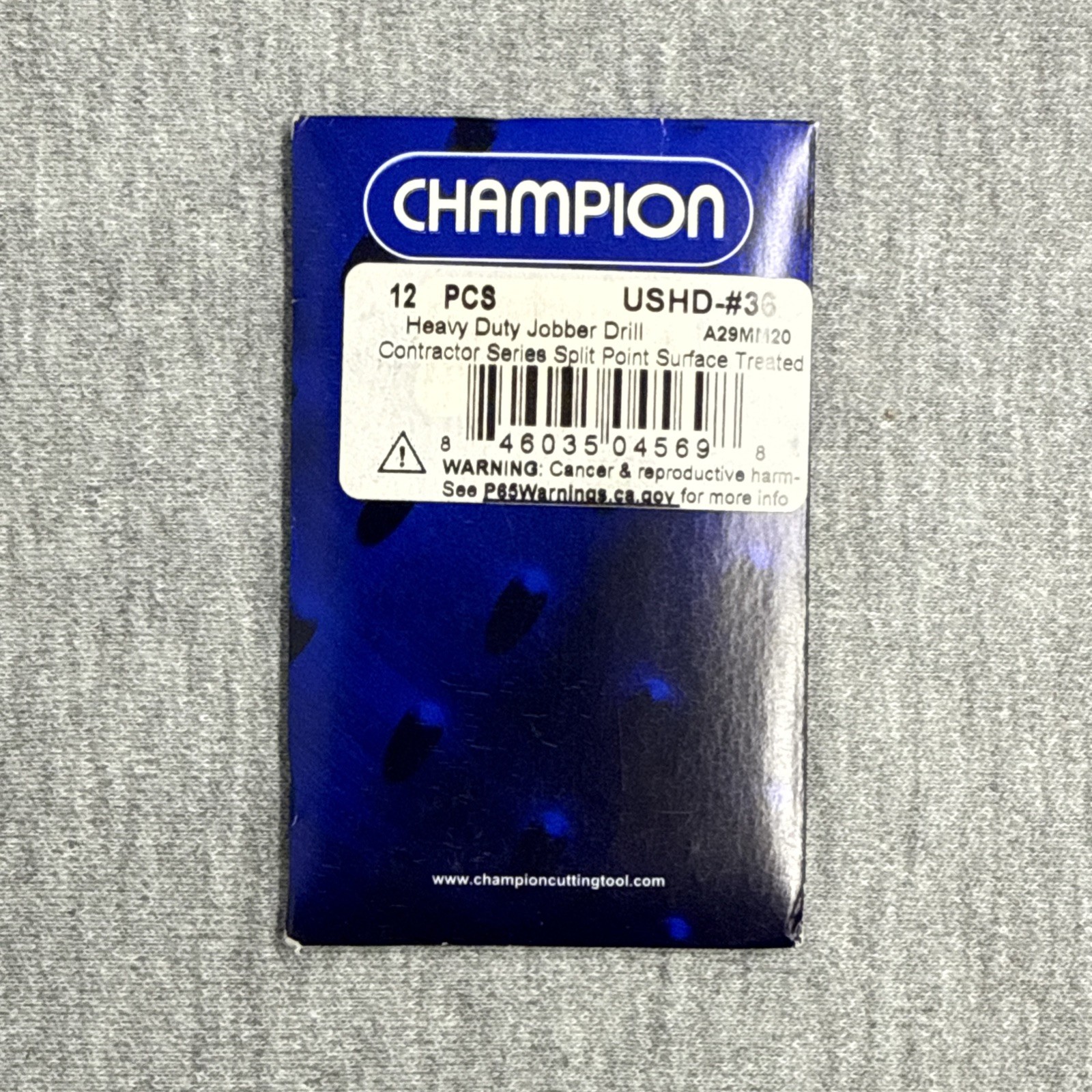 Champion USHD-36# Heavy Duty Jobber Bit 135* Split Point HSS Black Oxide - 12QTY