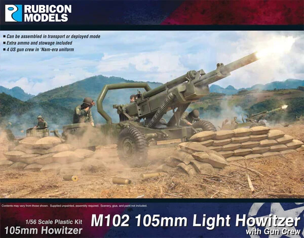 Rubicon USA M102 105mm Light Howitzer Bolt Action 28mm 1/56th W