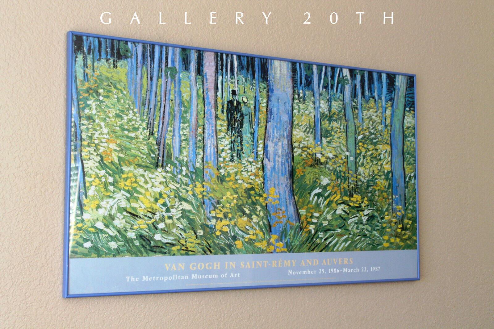 WOW! METROPOLITAN MUSEUM OF ART POSTER! 1986 VAN GOGH IN SAINT-REMY & AUVERS VTG