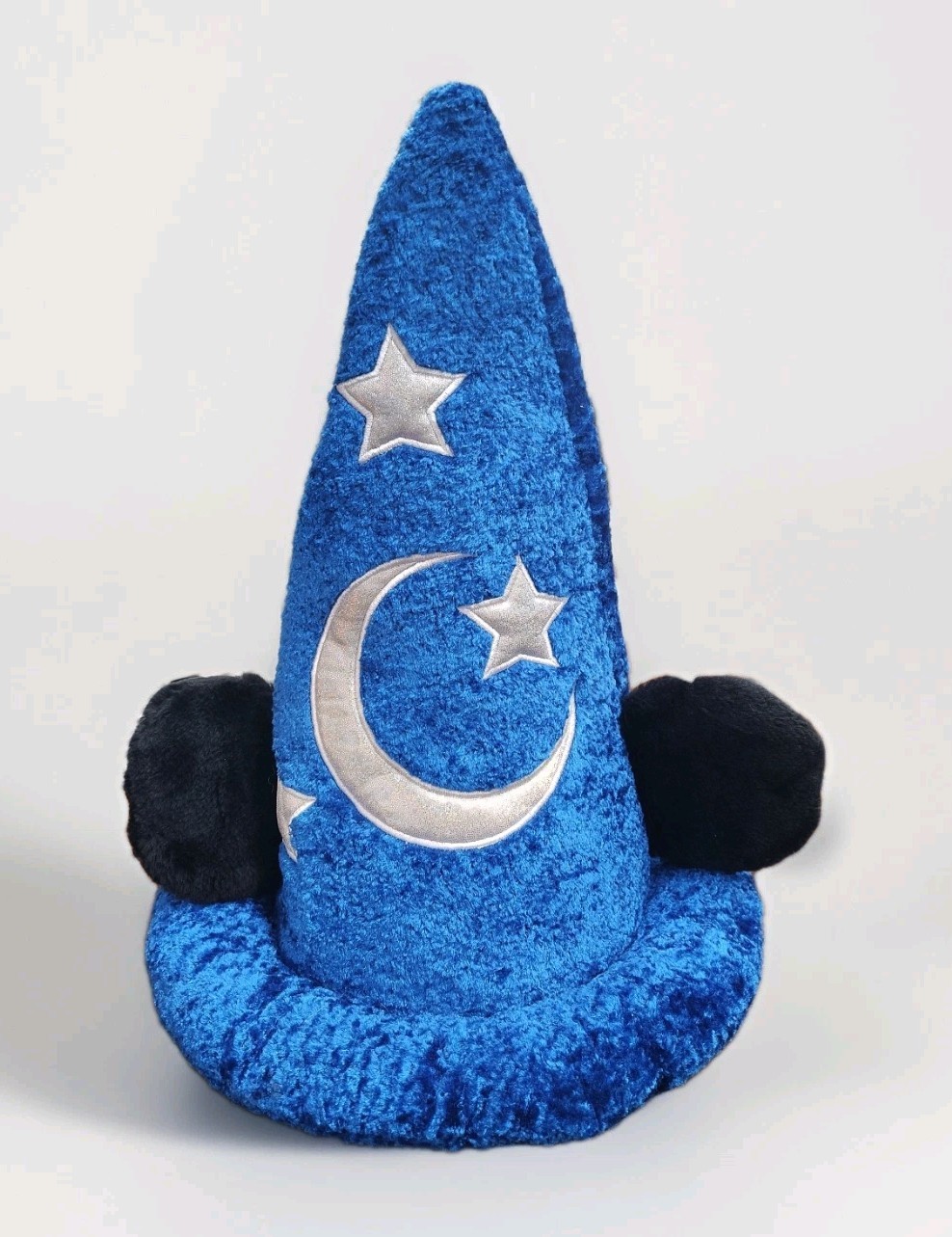 Disney Parks Mickey Mouse Blue Fantasia Sorcerer's Wizard 15” Hat with Ears