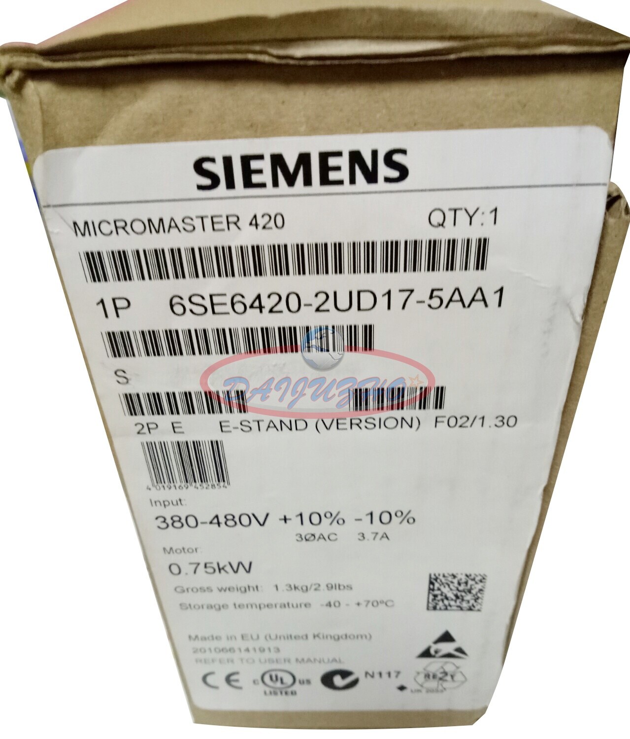 1PCS New Inverter 6SE6420-2UD17-5AA1 0.75KW 380V *tm