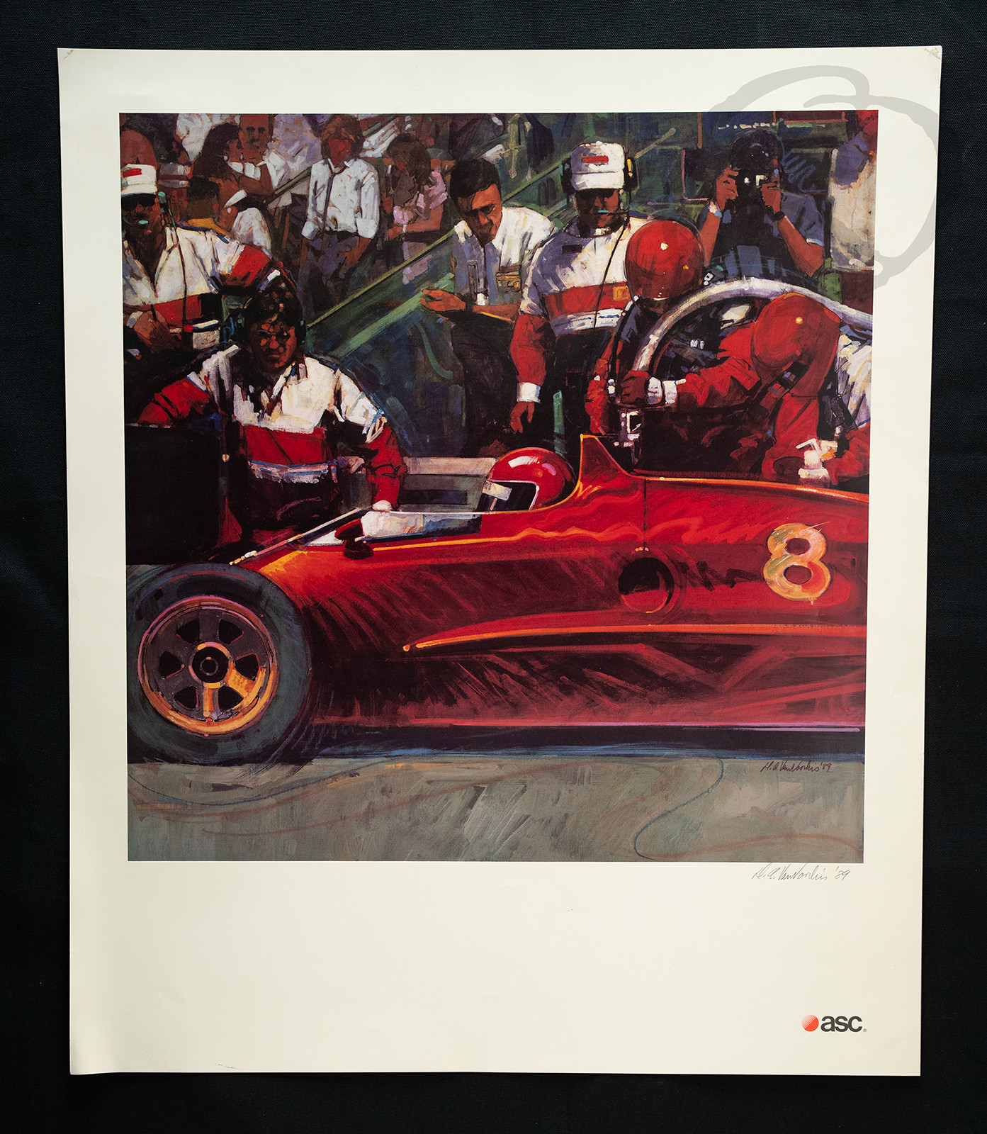 ASC Indy Car Poster for the 1989 Detroit Grand Prix (Artist signed)