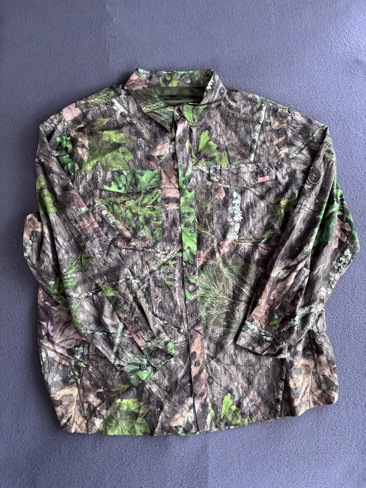 Mossy Oak Obsession Lightweight Button Up Hunting Short Size XXL Turkey Hunting