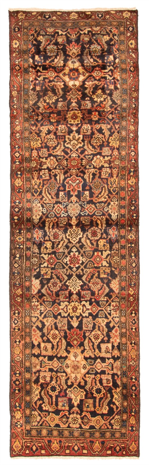 Vintage Hand-knotted Runner Rug 2'8" x 9'3" Traditional Oriental Wool Carpet