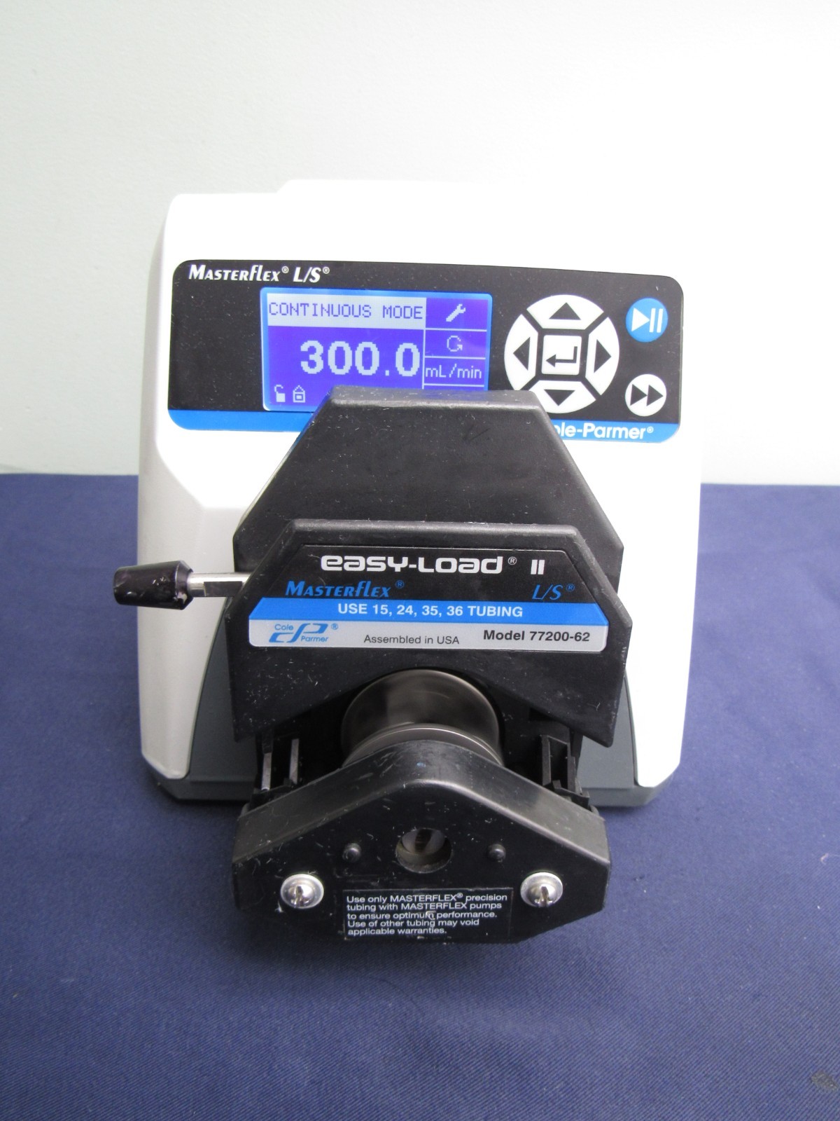 Cole Parmer Masterflex L/S pump 07522-20, INTERFACE, Easy-Load II Head 77200-62