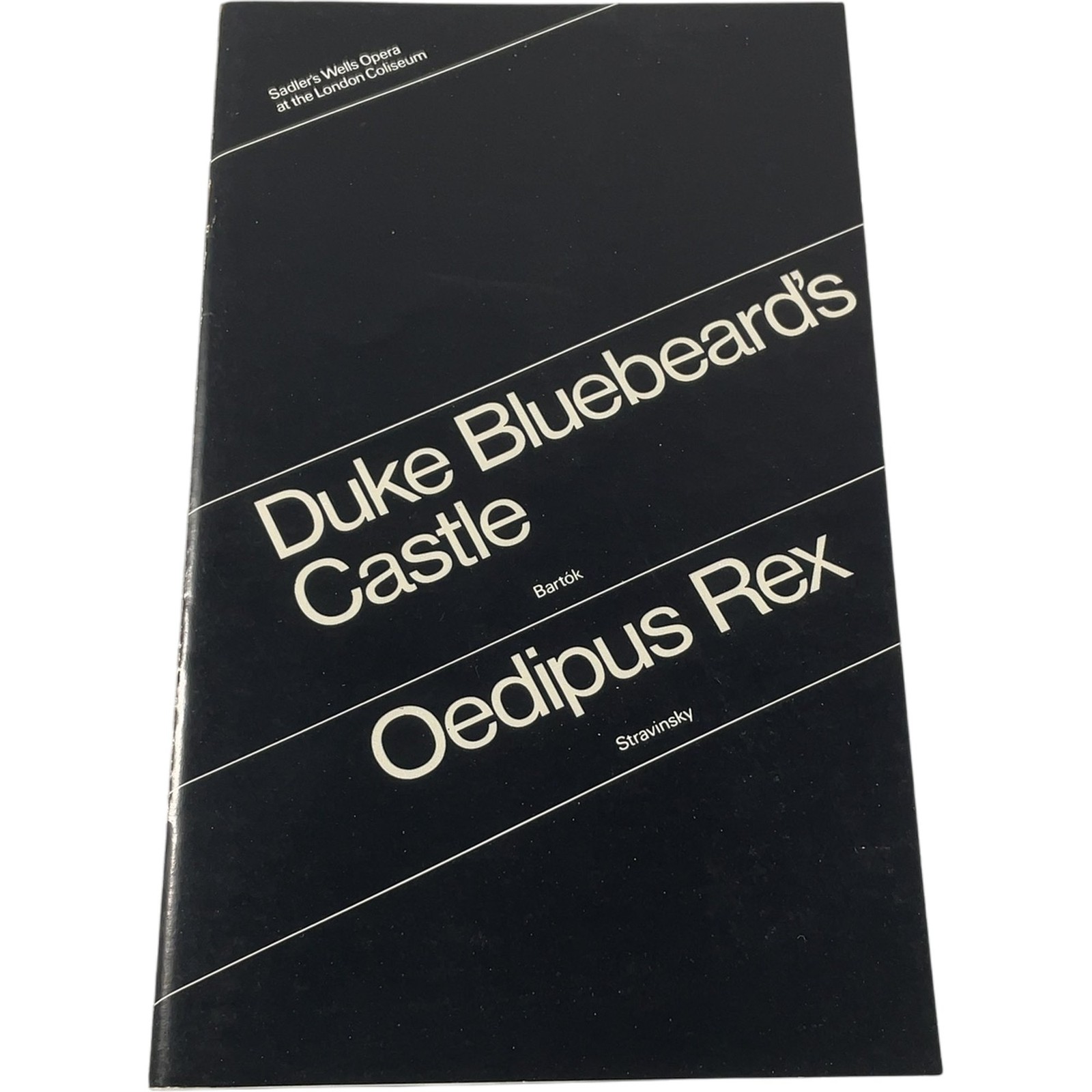 Sadler's Wells Opera Programme Duke Bluebeard's Castle Oedipus Rex 1972