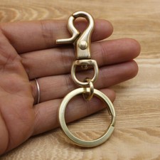Brass Keychains Bag Wallet Keyrings Car Key Holder Pants Belt Clip Snap Hooks