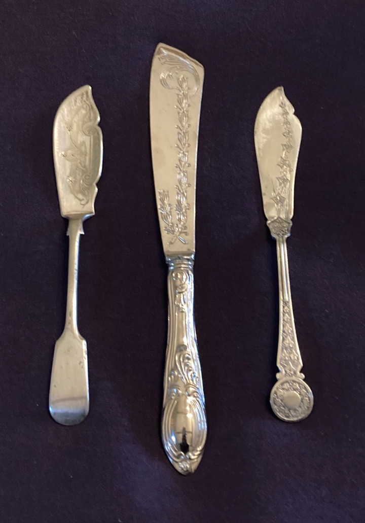 Collection of 3 Vintage EPNS  Silver Plated Cake Servers Various Designs
