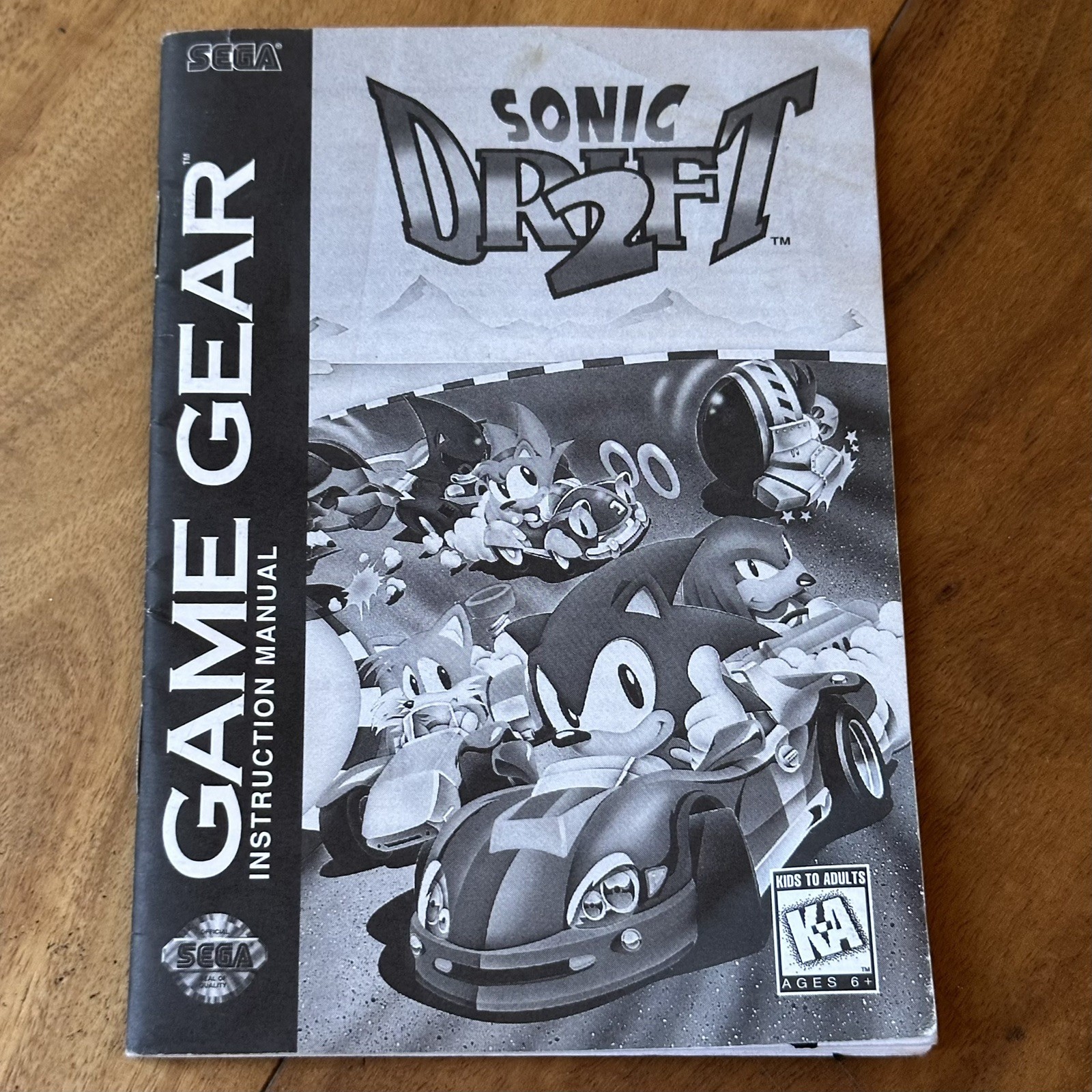 Sonic Drift 2 Sega Game Gear Authentic Video Game Manual Only